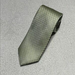 Michael Kors Elegant Green and‎ Silver Men's Tie NWT